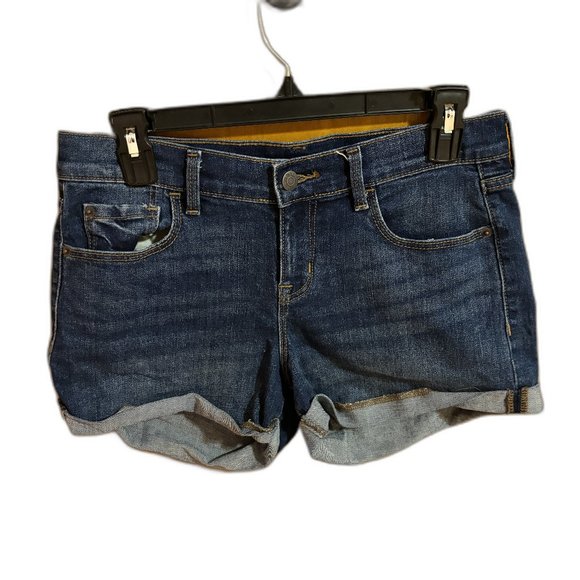Old Navy‎ Denim Shorts Jean Boyfriend Raw Hem 2 - Picture 1 of 13